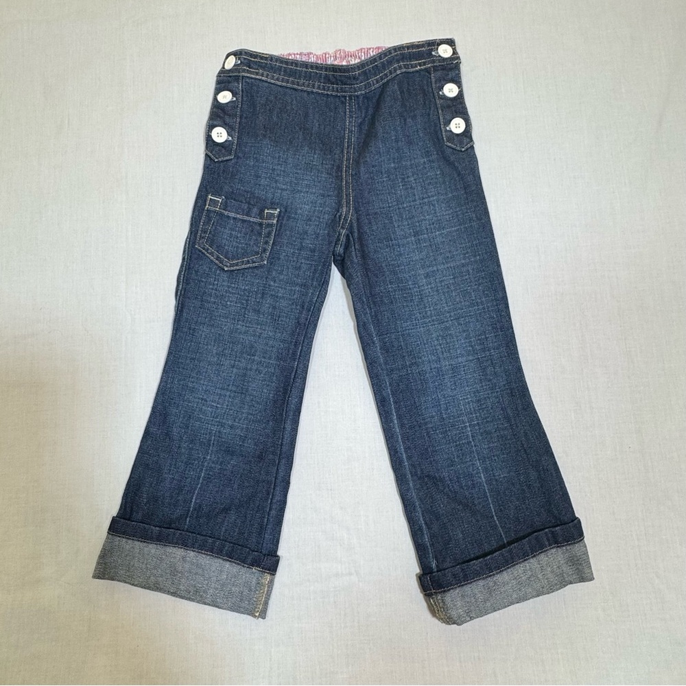 Baby GAP Dark Blue Jeans with White Buttons